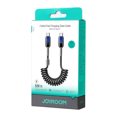 JOYROOM KABEL USB-C 60W 1.5M DO LAPTOPÓW TELEFONÓW Z PRZENOSZENIEM DANYCH