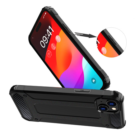 Pancerne etui do iPhone 15 Plus Hybrid Armor - niebieskie