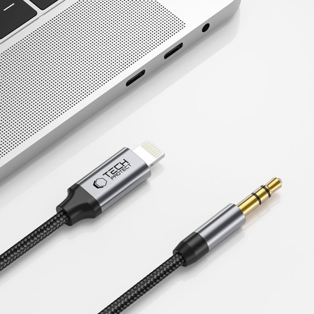 TECH-PROTECT KABEL DO LIGHTNING DO AUX MINI JACK 3.5MM 100CM DO IPHONE 12