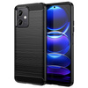 Carbon Case etui Xiaomi Poco X5 5G / Redmi Note 12 5G elastyczny silikonowy karbonowy pokrowiec czarne