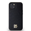 DKNY ETUI HARDCASE DO IPHONE 14 15 13 LEATHER MONOGRAM METAL LOGO