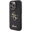 Etui Guess Glitter Script Big 4G na iPhone 15 Pro - czarne