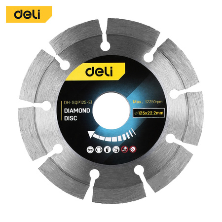 DELI TOOLS OSTRZE DO PIŁY DIAMENTOWE 125MM DO CIĘCIA BETONU CEGŁY KAMIENIA