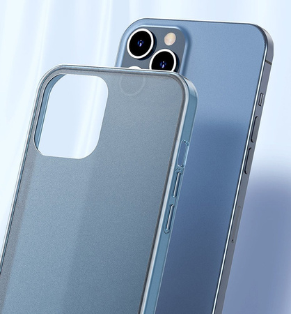 Baseus Frosted Glass Case Sztywne etui z elastyczną ramką iPhone 12 Pro Max Biały (WIAPIPH67N-WS02)