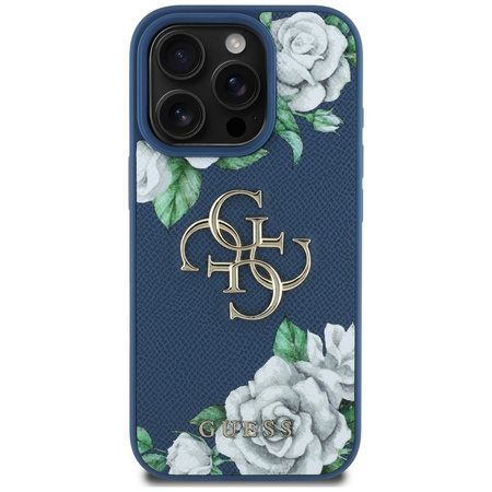 GUESS ETUI CASE POKROWIEC DO IPHONE 16 PRO GRINDED ROSES LOGO WYSOKA JAKOŚĆ