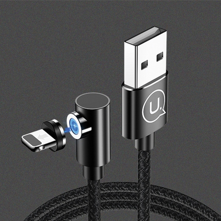 USAMS KABEL USB-A DO LIGHTNING 1M KĄTOWY MAGNETYCZNY DO TELEFONÓW APPLE