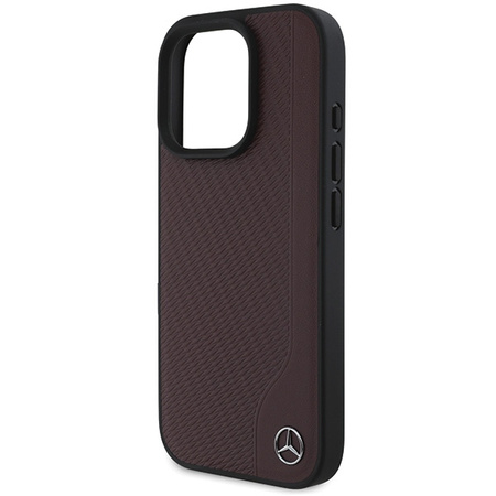 MERCEDES HARDCASE DO IPHONE 16 PRO 6.3 MB WOOD IMITATION LEATHER DO MAGSAFE