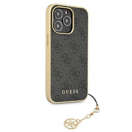 Etui Guess GUHCP13XGF4GGR na iPhone 13 Pro Max - szare hardcase 4G Charms Collection