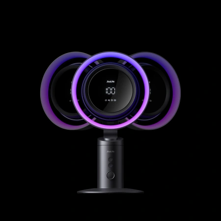 Wentylator turbinowy Jisulife Table Fan Pro3 10000mAh biurkowy z filtrem - ciemnoszary
