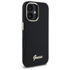 Guess GUHCP16SSMBSLK iPhone 16 6.1"      czarny/black hardcase Silicone Script Metal Logo & Frame