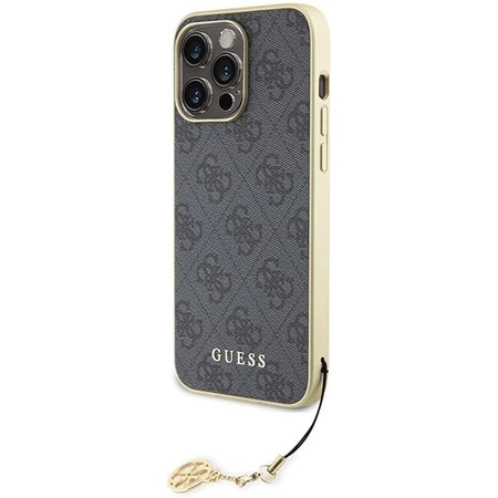Etui Guess 4G Charms Collection do iPhone 15 Pro Max - szare