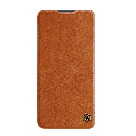 Nillkin Qin Case etui do Xiaomi Redmi Note 11T 5G / Note 11S 5G / Note 11 5G (China) / Poco M4 Pro 5G osłona na aparat kabura pokrowiec obudowa z klapką brązowy