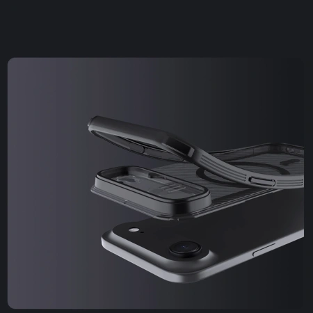 Etui Nillkin CamShield Pro kompatybilne z MagSafe na iPhone 17 Air - przezroczyste czarne