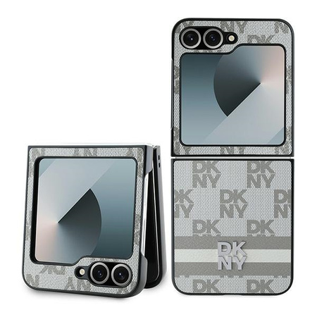 DKNY POKROWIEC HARDCASE DO SAMSUNG Z FLIP6 F741 Z PRINTEM CHEQUERED STRIPES