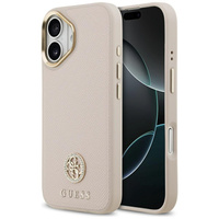Etui Guess Grained Strass Logo MagSafe   do iPhone 17 różowy