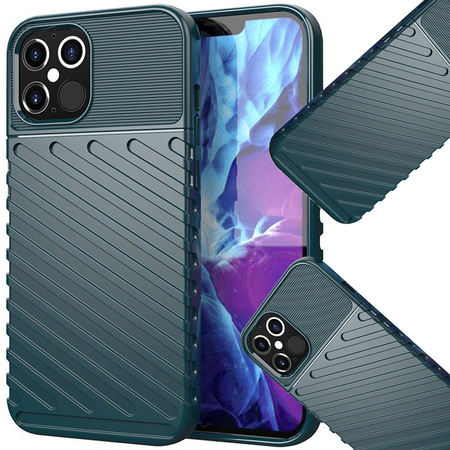 Thunder Case elastyczne pancerne etui pokrowiec Samsung Galaxy A72 4G zielony