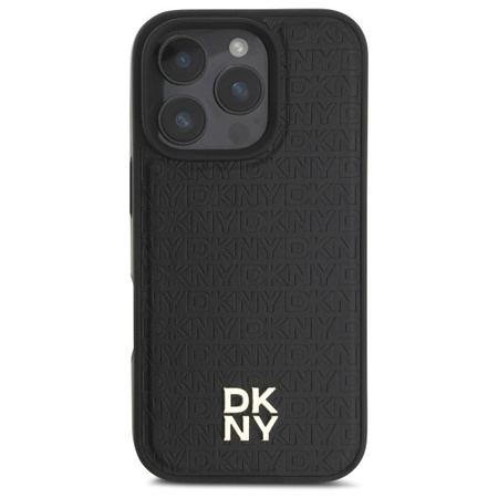 DKNY ETUI HARDCASE DO IPHONE 16 PRO MAX DO MAGSAFE Z LOGO WZÓR POWTÓRZENIE