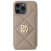 DKNY POKROWIEC DO IPHONE 14 PRO MAX QUILTED STACK LOGO BEŻOWY 6.7 CALA