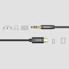 Baseus kabel audio stereo przejściówka AUX 3,5 mm mini jack - USB Typ C do telefonu tabletu 120cm czarny (CAM01-01)