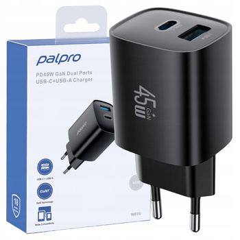 PALPRO SZYBKA ŁADOWARKA DO TELEFONU 2X USB-C USB-A KOSTKA DO ŁADOWARKI 45W
