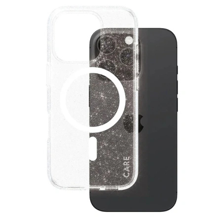 Etui CARE by PanzerGlass Flagship Star Lit Case z MagSafe na iPhone 16 Pro - białe