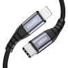 Kabel USB-C - Lightning Choetech IP0042 MFi 480Mb/s 3A 3m - czarny