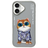 NIMMY ETUI CASE DO IPHONE 16 6.1 Z MOTYWEM CAT GLASSES STYLOWE OCHRONA