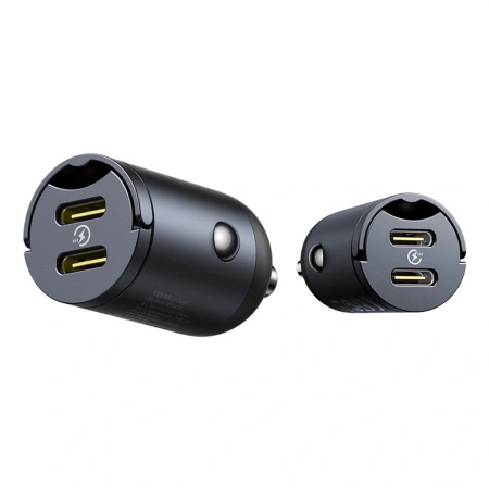 Ładowarka samochodowa Baseus Tiny Star 30W 2xUSB-C - czarna