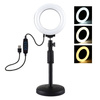 PULUZ LAMPA PIERSIĘGOWA LED Z REGULOWANĄ PODSTAWĄ DO KAMERY STREAMINGOWEJ