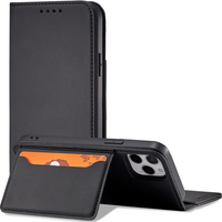 Magnet Card Case etui do iPhone 12 Pro pokrowiec portfel na karty kartę podstawka czarny