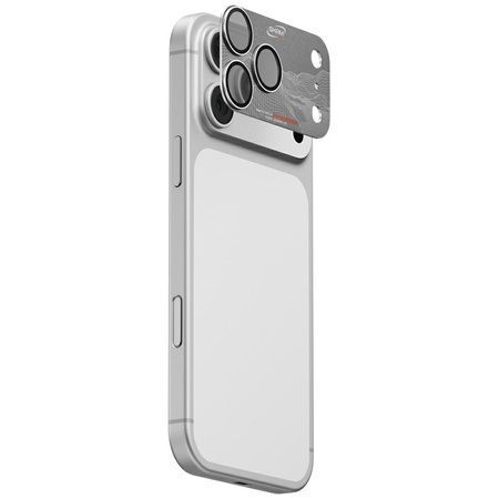 Szkło na obiektyw aparatu Skinarma Sonix Full Aluminium do iPhone 17 Pro Max srebrny