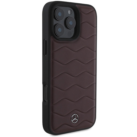 MERCEDES CASE DO IPHONE 16 PRO MAX 6.9 HARDCASE MB WAVES LEATHER OCHRONNE
