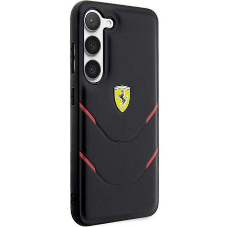 Etui Ferrari FEHCS23SPBAK S23 S911 - czarne Hot Stamp Lines