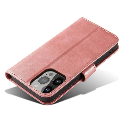 Magnet Case etui do Xiaomi Redmi Note 12 5G / Poco X5 5G pokrowiec z klapką portfel podstawka różowe