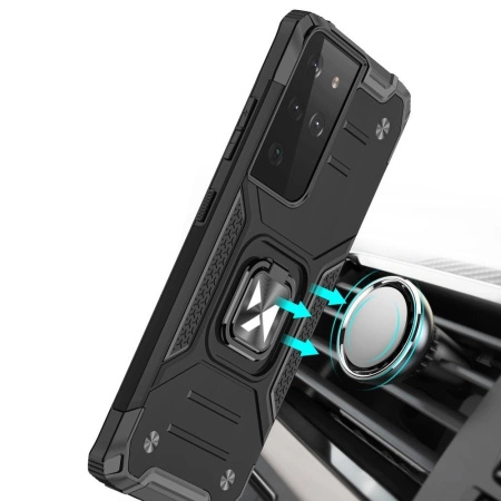 WOZINSKY ETUI RING ARMOR DO SAMSUNG GALAXY S22 ULTRA Z MAGNETYCZNYM STAND
