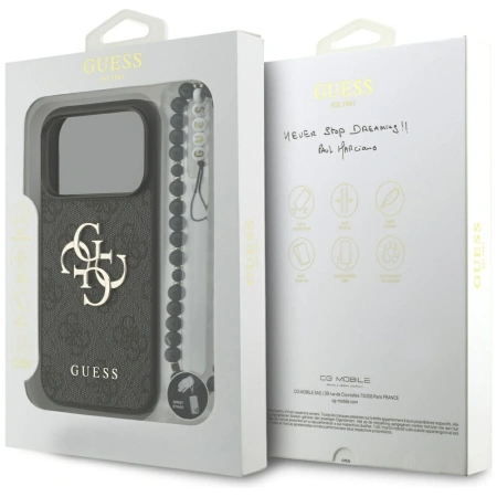 GUESS ETUI 4G STRAP CLASSIC LOGO DO IPHONE 17 PRO Z PASEM I DESIGNERSKIM