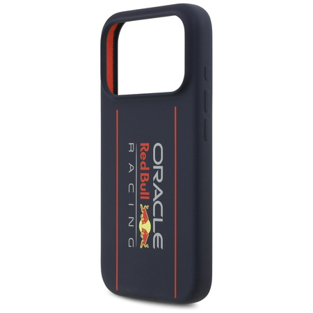 Etui Red Bull Silicone Oversize Vertical Logo MagSafe do iPhone 17 Pro granatowy