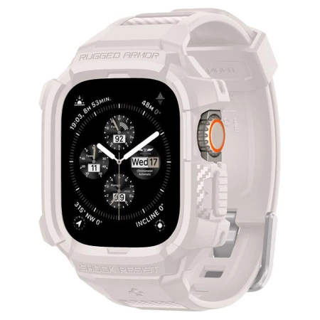 Etui Spigen Rugged Armor Pro na Apple Watch Ultra 1 / 2 (49 mm) - beżowe