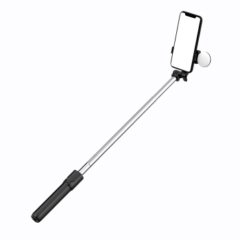 HURTEL SELFIE STICK TEELESKOPOWY TRIPOD Z OKRĄGŁĄ LAMPĄ DO TELEFONÓW 0.71M