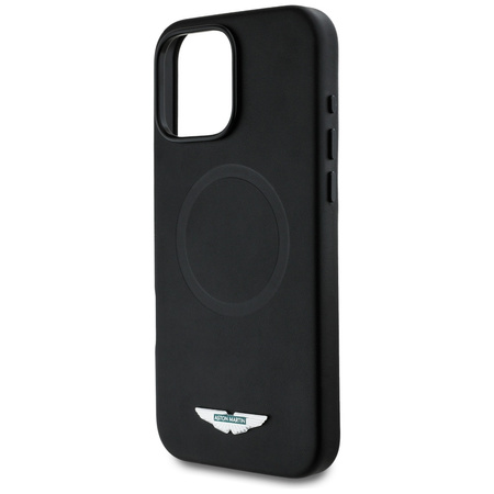 Etui Aston Martin HC FW Logo do iPhone   16 Pro Max MagSafe czarny