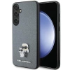 Etui Karl Lagerfeld Saffiano Karl&Choupette Metal Pin na Samsung Galaxy S24+ - szare
