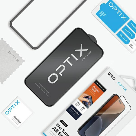 UNIQ MATTE SZKŁO HARTOWANE DO IPHONE 15 PRO MAX 6.7 OCHRONNE Z APLIKATOREM
