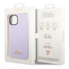 Etui Guess GUHCP14SSLSMU na iPhone 14 - fioletowe Silicone Vintage Gold Logo