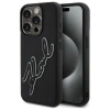 KARL LAGERFELD CASE HARDCASE 3D DO IPHONE 15 PRO MAX 6.7 RUBBER SIGNATURE