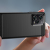 Carbon Case etui Xiaomi Poco X5 Pro 5G elastyczny silikonowy karbonowy pokrowiec czarne