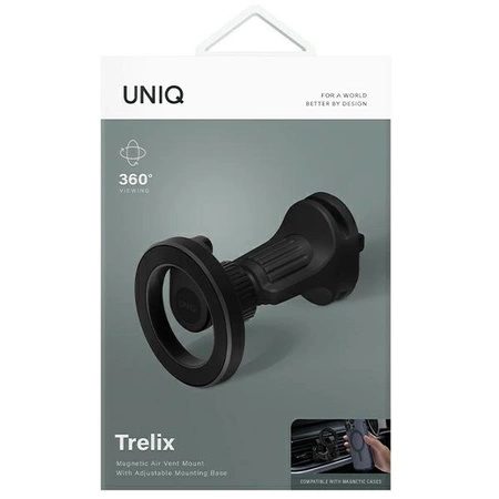 Uchwyt samochodowy UNIQ Trelix Car magnetyczny na kratkę nawiewu - czarny