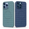 Plecione etui MagSafe Woven Case do iPhone 14 Pro - granatowe