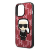 Etui Karl Lagerfeld KLHCP13LPMNIKPI na iPhone 13 Pro / 13 hardcase - czerwone Monogram Ikonik Patch