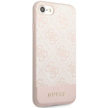 Etui Guess GUHCI8G4GLPI na iPhone 7 / 8 / SE 2020 / SE 2022 - różowe 4G Stripe Collection