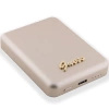 Powerbank indukcyjny Guess MagSafe Metal Script Logo 15W 5000mAh - złoty